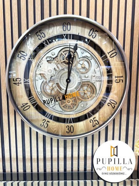 Metal Gövdeli Çarklı Duvar Saati