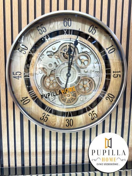 Metal Gövdeli Çarklı Duvar Saati