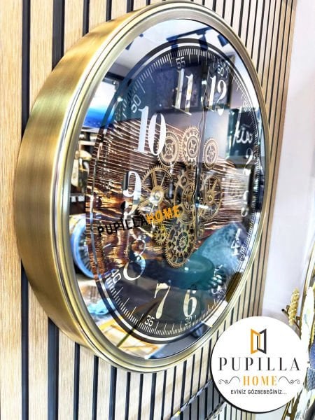 Metal Gövdeli Çarklı Duvar Saati