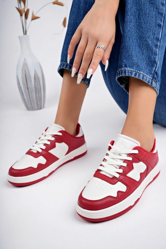 Kırmızı Kadın Günlük Sneaker Ayakkabı