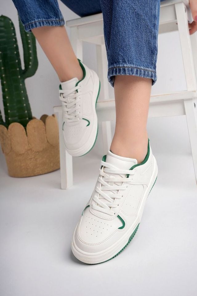 Yeşil Kadın Sneaker Günlük Ayakkabı