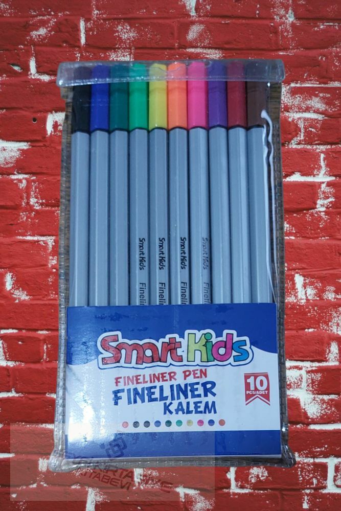 Smart Kids 10 Renk Fineliner Ince Uç Keçeli Kalem 0,4 Mm