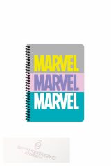 Marvel Seri 20x28 Cm Çizgisiz Telli Defter 80 Yaprak Karton Kapak