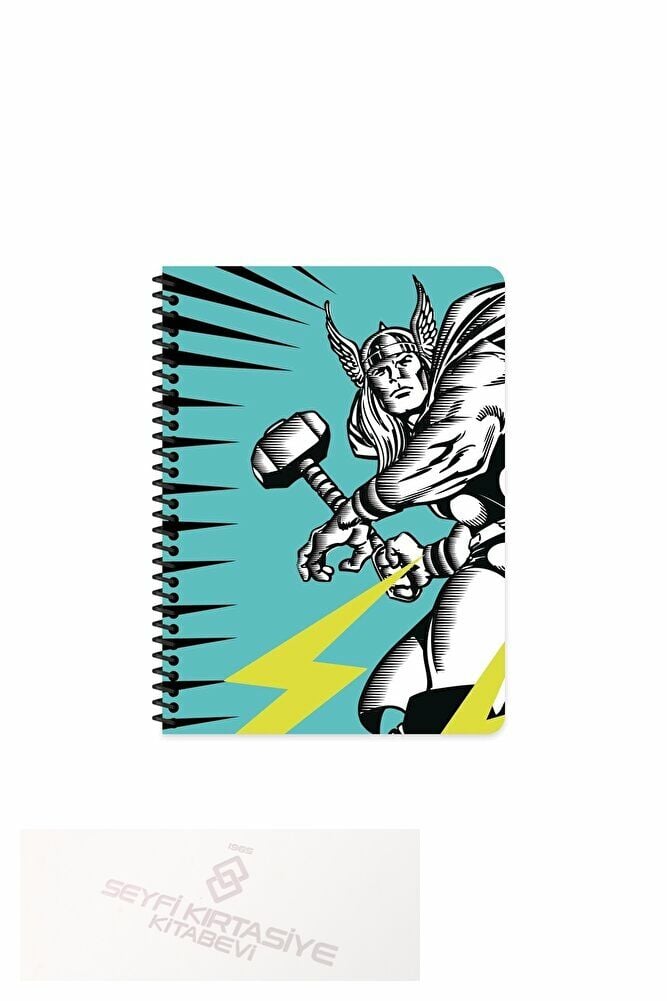 Marvel Seri 20x28 Cm Çizgisiz Telli Defter 80 Yaprak Karton Kapak