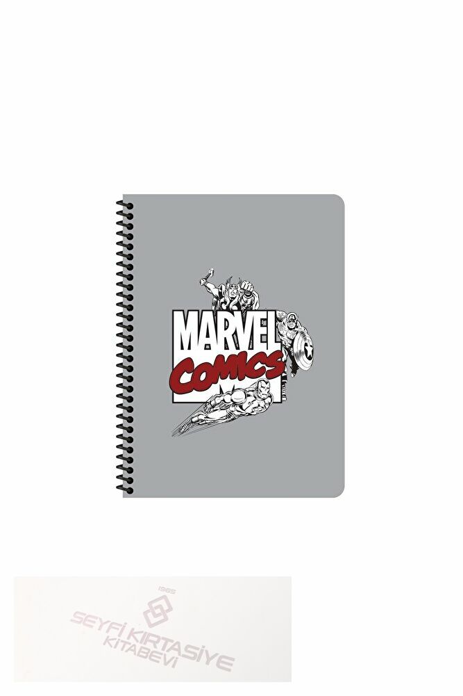 Marvel Seri 20x28 Cm Çizgisiz Telli Defter 80 Yaprak Karton Kapak