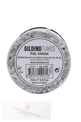 Gilding Flakes Pul Varak 250 Cc Gümüş