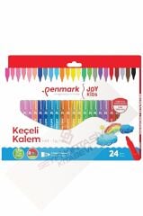 SÜPER YIKANABİLİR 24 RENK KEÇELİ KALEM İNCE YUVARLAK UÇ 2-3 MM