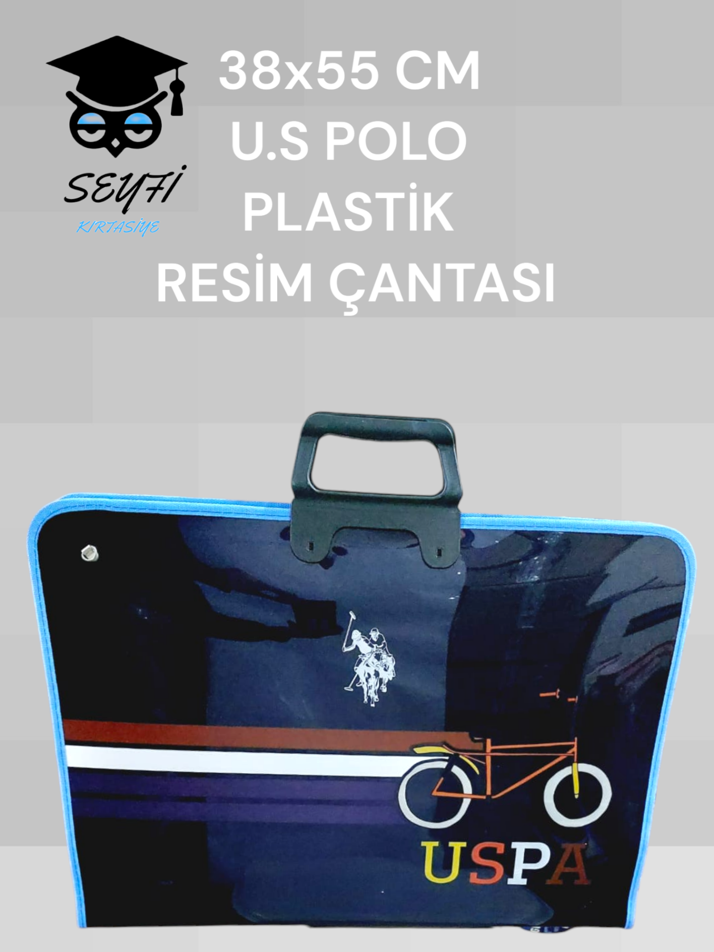 38x55 CM RESİM-PROJE-ÇİZİM ÇANTASI PLASTİK U.S POLO ASSN ORJİNAL ÜRÜN