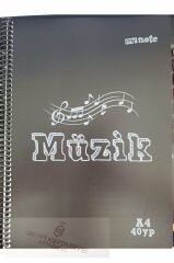 My Note 40 Yaprak Plastik Kapak Spiralli Müzik Defteri(1 ADET)