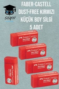 FABER-CASTELL DUST-FREE KIRMIZI KÜÇÜK BOY SİLGİ  5 ADET %100