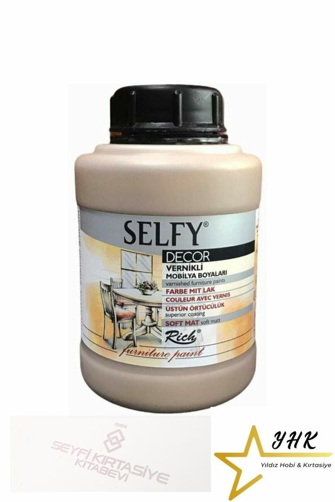 Selfy Decor Kendinden Vernikli Boya 1250 Cc Latte - Beyaz - #A56E46