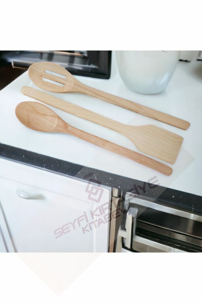 3 LÜ TAHTA KAŞIK SPATULA SETİ 26-27-27 cm