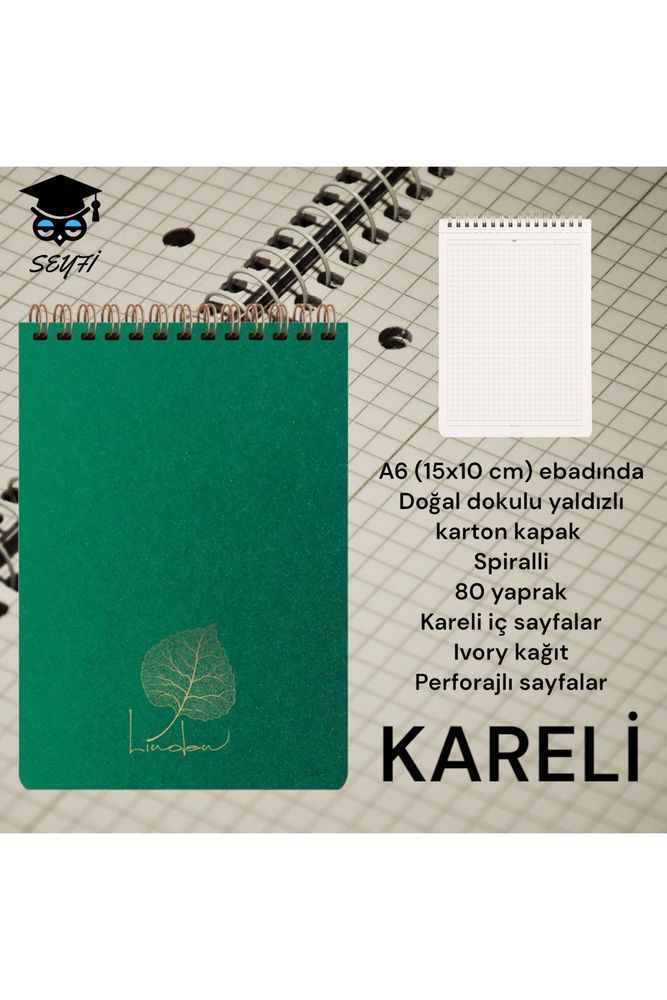 A6 (10X15 cm) KARELİ 80 YAPRAK ÜSTTEN TELLİ DEFTER KARTON KAPAK KREM RENK KAĞIT 1. HAMUR NOT DEFTERİ