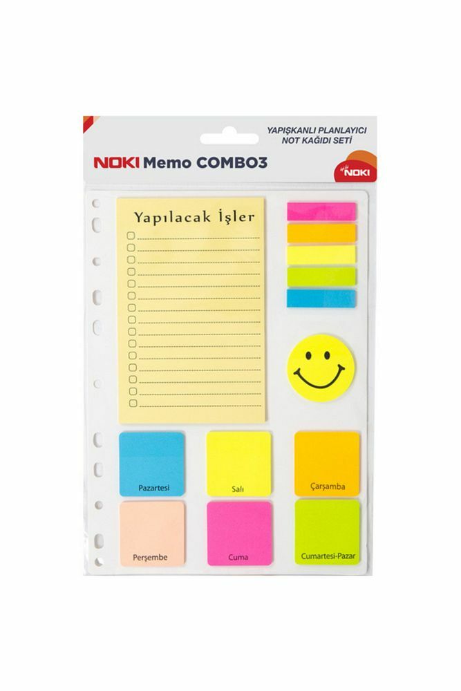 Yapışkanlı Not Kağıdı Memo Combo 3