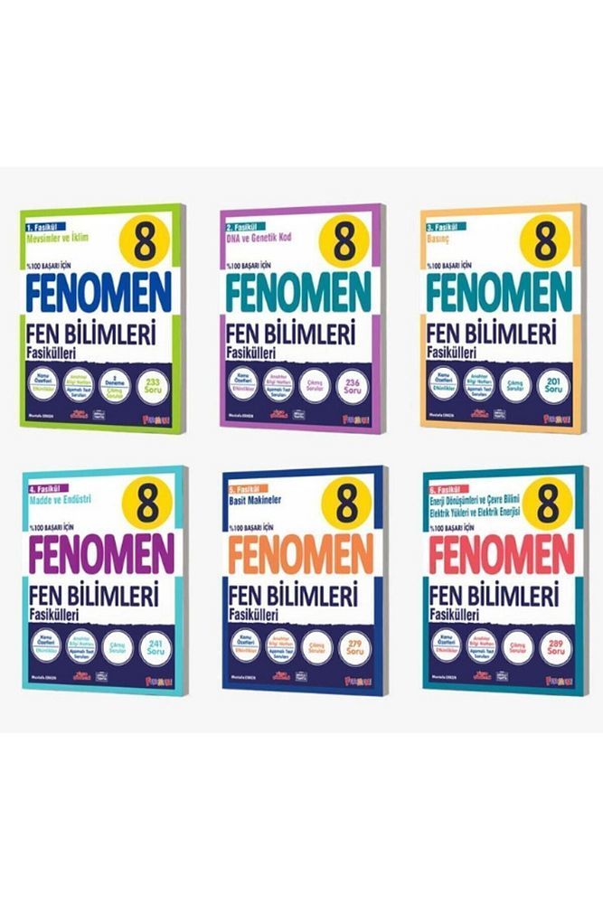 FENOMEN 8.SINIF FEN BİLİMLERİ FASİKÜLLERİ SETİ 6 FASİKÜL