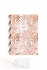 Hafif Defter La Plume Leaves Spiralli Defter A4 80 Yaprak Çizgisiz Defter 60 Gr Krem Rengi Kağıt