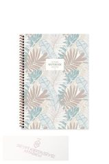 Hafif Defter La Plume Leaves Spiralli Defter A4 80 Yaprak Çizgisiz Defter 60 Gr Krem Rengi Kağıt