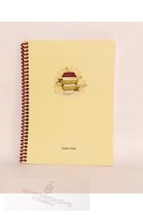 80 Sayfa Çizgisiz Telli Defter Kahve Temalı 16x22 Cm 60 Gr Beyaz Kağıt