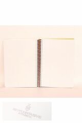 80 Sayfa Çizgisiz Telli Defter Kahve Temalı 16x22 Cm 60 Gr Beyaz Kağıt