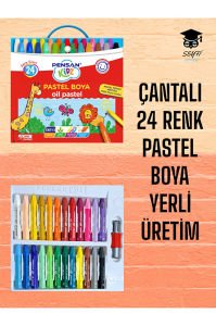 ÇANTALI 24 RENK PASTEL BOYA YERLİ ÜRETİM