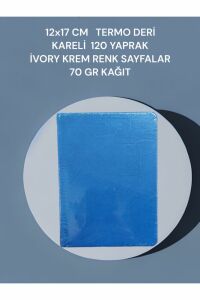 12x17 CM TERMO DERİ KARELİ 120 YAPRAK İVORY KREM RENK SAYFALAR 70 GR KAĞIT