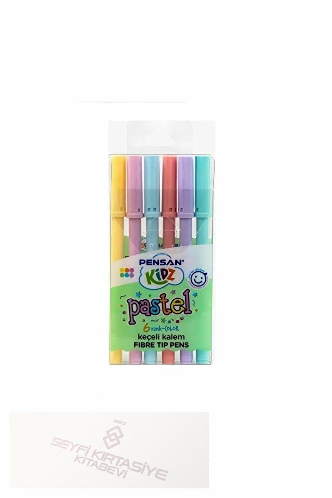 Keçeli Kalem 6 Renk Pastel Kesik Uç