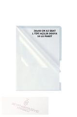 A3 L Tipi Açılan Şeffaf Dosya 10lu Paket