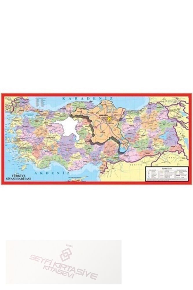 Türkiye Siyasi Haritası 123 Parça Yapboz