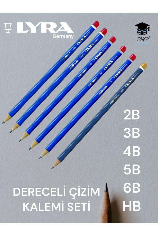 DERECELİ ÇİZİM KALEMİ SETİ 2B 3B 4B 5B 6B HB