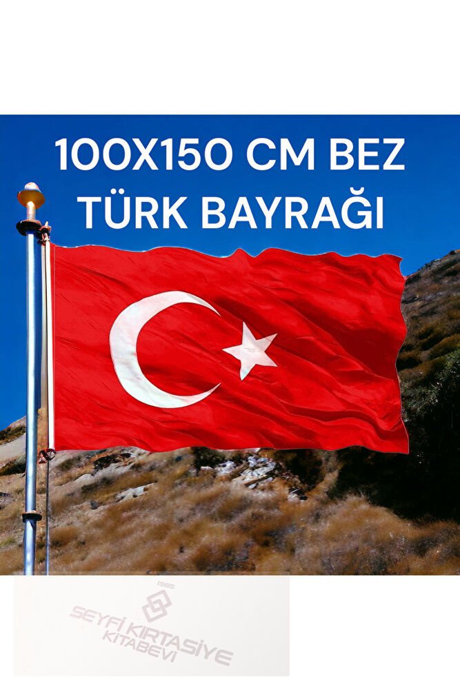 100x150 CM BEZ TÜRK BAYRAĞI **KALİTELİ KUMAŞ MALZEME**