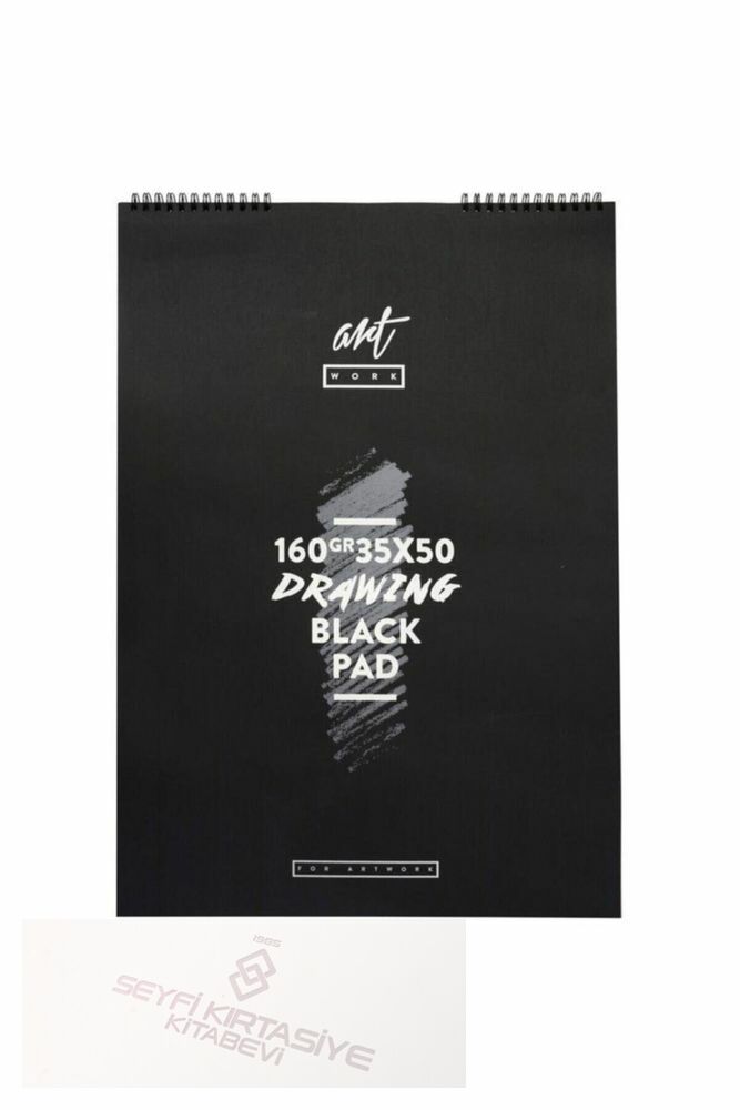 Siyah Çizim Blok 15 Yaprak 160gr 35x50cm N:art-sb-3550