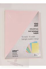 Umur Renkli Fotokopi Kağıdı 100 Adet 10 Renkx10 Adet 80 Gr