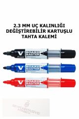 3 RENK KARTUŞLU TAHTA KALEMİ V BOARD MASTER PİLOT