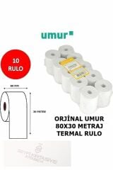 10 ADET Termal Rulo 80X30 METRE UMUR