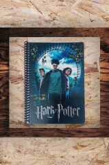 15x21 Cm 60 Yaprak Çizgisiz Karton Kapak Telli Harry Potter Defter 60 Gram Beyaz Sayfa