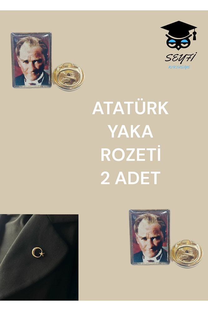 ATATÜRK YAKA ROZETİ 2 ADET