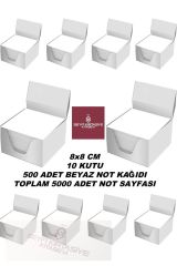 8X8 CM KÜP NOT 500 SAYFA X 10 PAKET TOPLAM 5000 SAYFA