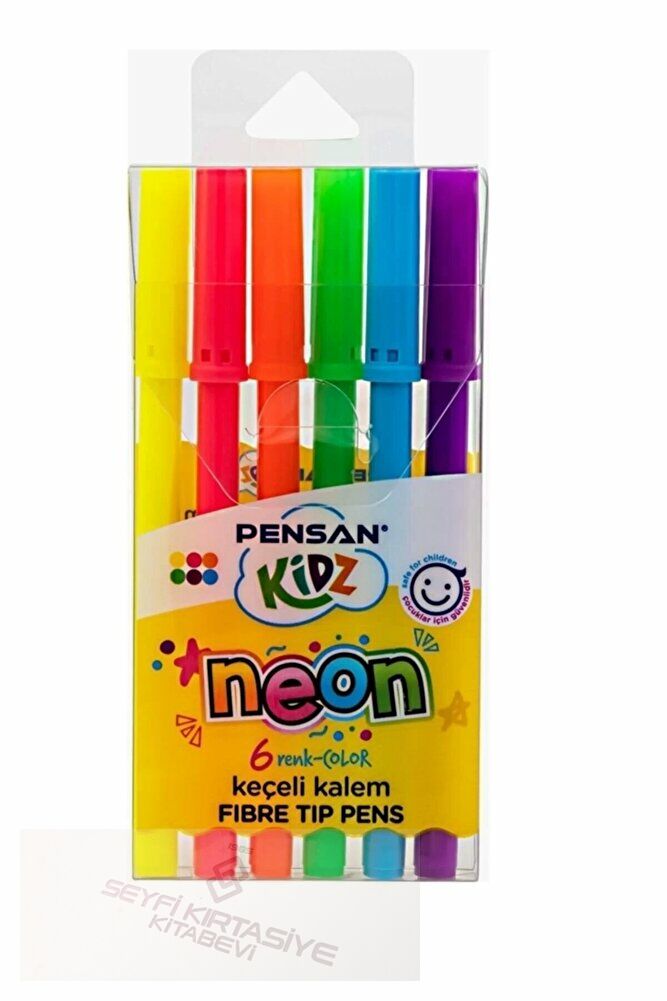 Kidz Neon Keçeli Kalem 6 Renk