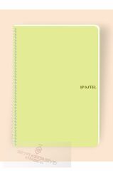 16x22 Cm Pastel Renk Telli Defter Çizgisiz Telli Beyaz 80 Sayfalı Plastik Kapak