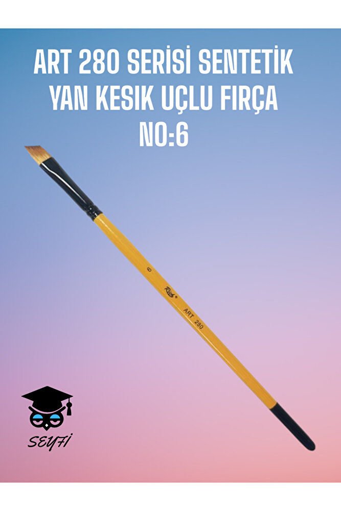 N0:6 ART 280 SERISI SENTETIK YAN KESIK UCLU FIRCA