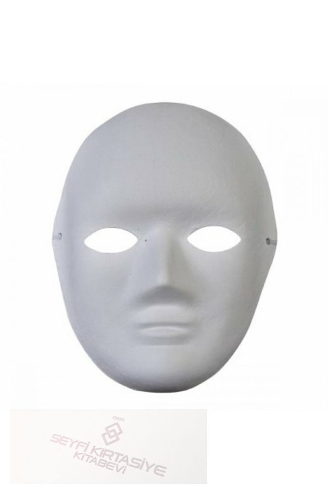 Yüksek Kalite Lastikli Boyanabilir Boyama Maskesi Kağıt Karton Maske - 25 Adet