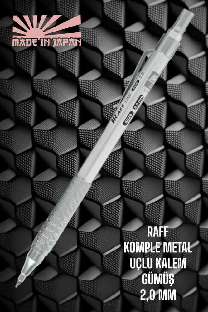 RAFF METAL GÖVDE 2.0 MM GÜMÜŞ RENK UÇLU KALEM METAL VERSATİL KALEM