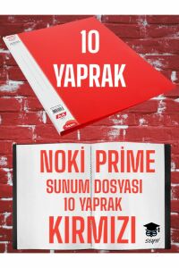 10 YAPRAK KIRMIZI A4 SUNUM DOSYASI NOKİ PRİME YÜKSEK KALİTE POŞET KALINLIĞI YERLİ ÜRETİM