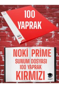 100 YAPRAK KIRMIZI A4 SUNUM DOSYASI NOKİ PRİME YÜKSEK KALİTE POŞET KALINLIĞI YERLİ ÜRETİM