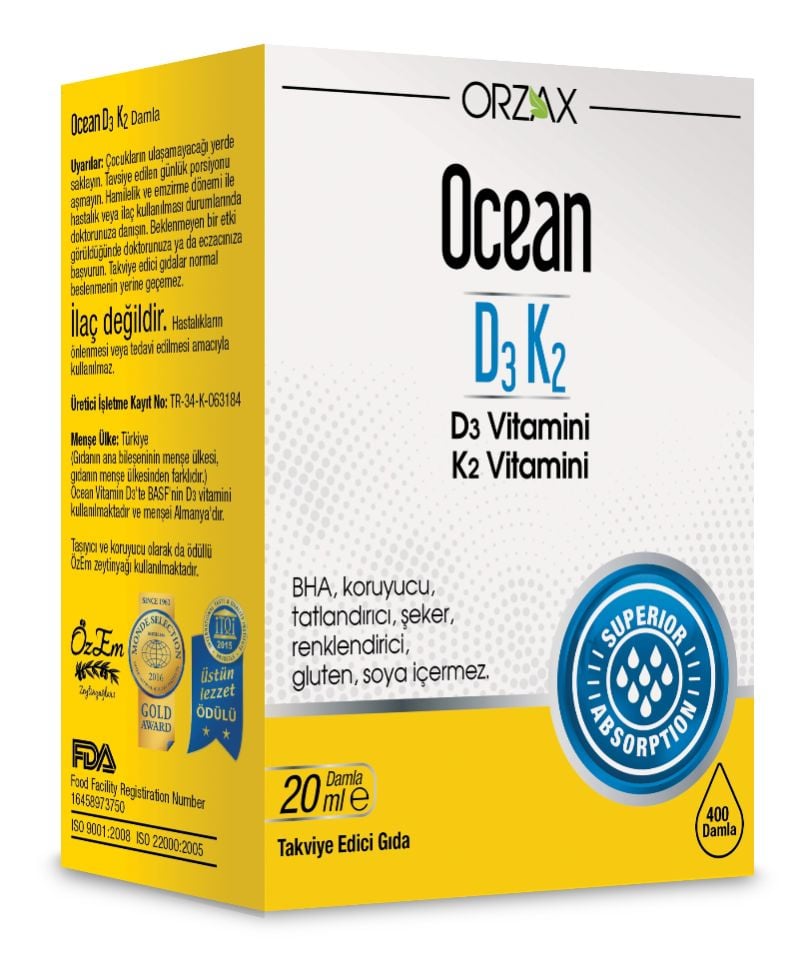 Ocean D3K2 damla 20 ml