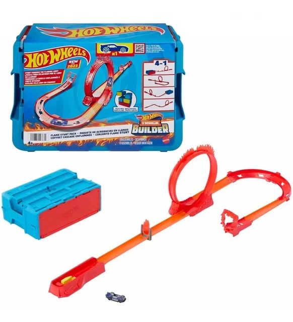 Hot Wheels Track Builder Alev Temalı Akrobasi Seti