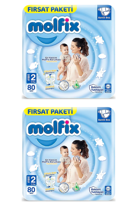 Molfix Fırsat Paketi 2 (Mini) Beden-80x2 160 Adet