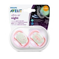 Avent Ultra Air Kız Gece Emzik  6-18 Ay