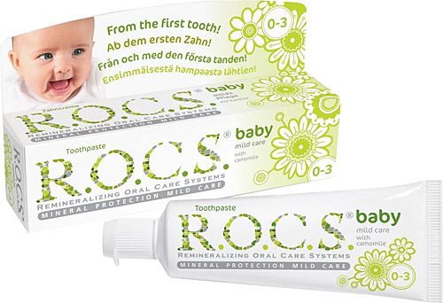 Rocs Baby Papatya Özlü Yutulabilir Diş Macunu 0-3 Yaş 35 ml