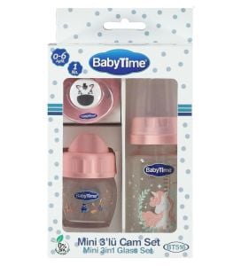 Babytime Cam 3'lü Set Pembe Mavi BT207
